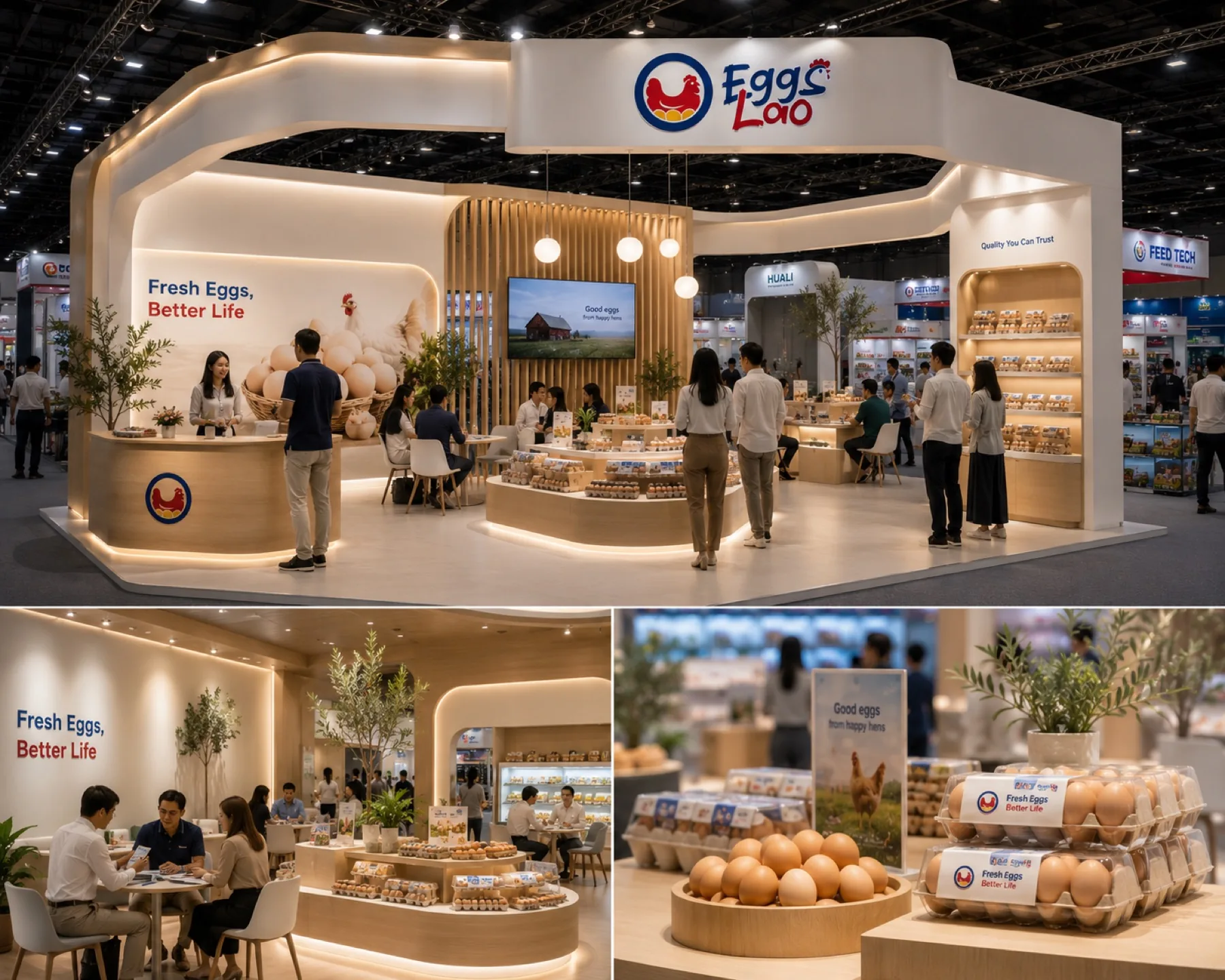 Eggs Lao exhibition booth and brand activation